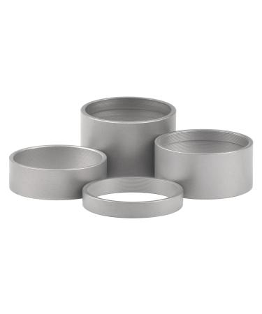 Wanyifa Titanium Bicycle Headset Spacer 1-1/8" (5-10 - 15-20mm) Pack of 4 Matte