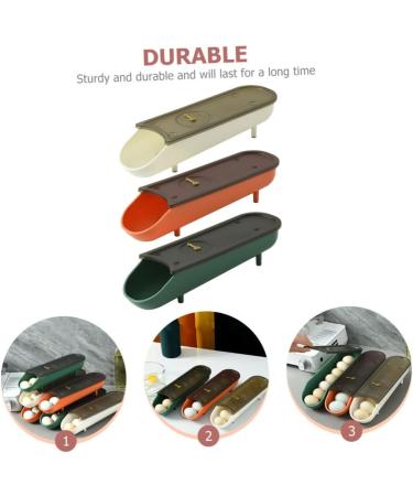 OSALADI 3pcs Refrigerator Sorting Lid Stackable Holders with Bins Household Auto Fridge Containers Scing - Buy Online on SooperMarket.com