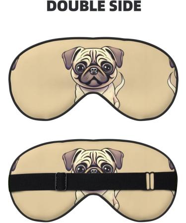 Funny Cartoon Pug Puppy Eye Mask - Soft & Breathable Sleep Patch for Travel & Relaxation - Buy Online on SooperMarket.com