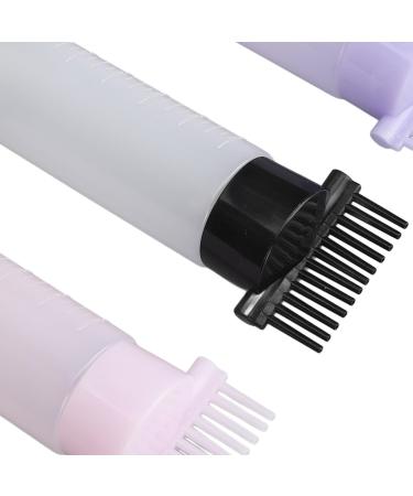 3 Colors Hair Coloring Oiling Bottle Root Comb Squeeze Applicator Bottle Hair Baking Oil Bottle with Graduated Scale for Beauty Salon Hair Dye Coloring Oiling Care - Buy Online on SooperMarket.com