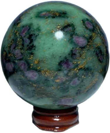 Natural Sphere Natural Gemstones Emeralds and Ruby Symbiotic Crystal Ball Hand Polished Spheres Quartz Decoration Gift 1pc (Color : 320-340g) - Buy Online on SooperMarket.com