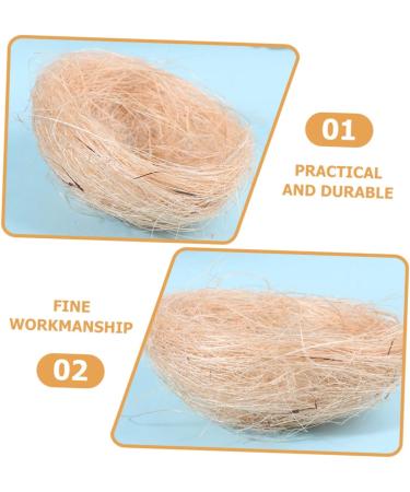 Unomor 12th Simulated Bird Nest - Mini Decorative Rattan & Hemp Silk Nest for Home Culture - 12x12cm - Buy Online on SooperMarket.com
