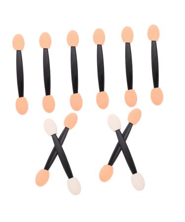 WOFASHPURET 100pcs Double Ended Eyeshadow Brush Makeup Sponge Mini Makeup Eye Makeup Applicator Eye Shadow Oval 6.5x1.3cm Black