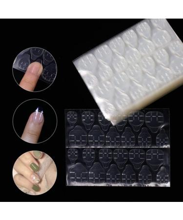 FOMIYES 40 Sheets Nail Jelly Glue Nail Double-sided Glue Nail Tip Fixing Stickers Fake Nail Sticky Glue Nail Glue Stickers Nail Art Supplies Nails Silica Gel Invisible Adhesive - Buy Online on SooperMarket.com