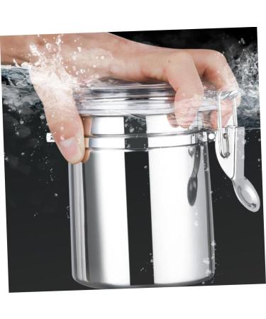 Zerodeko 4pcs Stainless Steel Freshness Container with Lid Metal Container Kitchen Pantry Organizer Travel Nuts Container Coffee Container Tea Bottle Food Container Household Storage Bottle - Buy Online on SooperMarket.com
