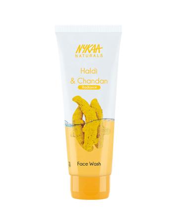 Nykaa Naturals Face Wash Haldi and Chandan 3.38 oz - Reduces Scarring - Removes Makeup - Prevents Breakouts - Soothes Sunburn - Non-Drying Skin Care