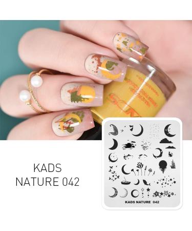 Alexnailart Stainless Steel Nail Stamping Template - Manicure Nail Art DIY Decoration NA042 - Buy Online on SooperMarket.com