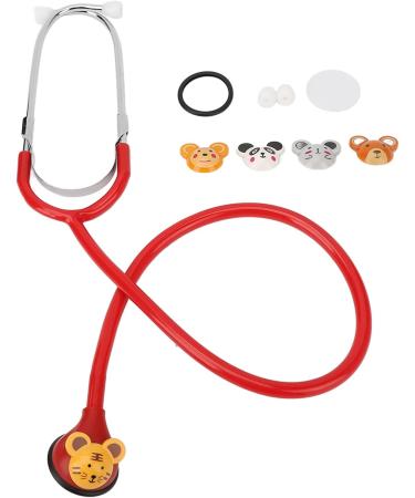 Kids Pediatric Clinician Stethoscope - Cartoon Animals Accurate Sound Soft Earplugs Adjustable Earpiece - 5 Animal Heads Included - Buy Online on SooperMarket.com
