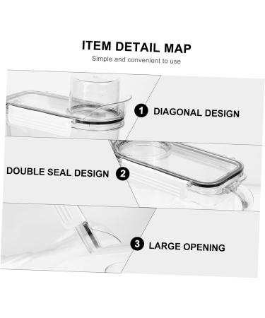KOMBIUDA 4pcs Laundry Storage Box Bucket for Soap Tide Laundry Liquid Lotion Plastic Transparent - Buy Online on SooperMarket.com