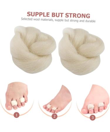 Wool Toe Spacers and Separators Set - 2pcs Nail Art Tools for Toe and Finger Stretching - Orthotic Pedicure Kit - Buy Online on SooperMarket.com