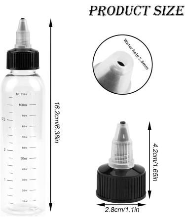 3 PCS Hair Oil Applicator Bottles - 110ml Squeeze Bottle with Scale for Hair Dye - Professional Hairdressing Tool - Buy Online on SooperMarket.com