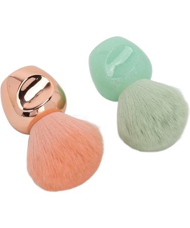 Soft Fluffy Hair Cosmetic Beauty Brush with Strong Powder Grasping Power Accurate Coloring Delicate Looking. Perfect for Loose Powder Blusher. Rose Gold Light Green - Buy Online on SooperMarket.com