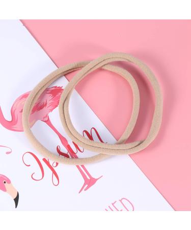 20pcs Seamless Elastic Nylon Headbands for Babies | Khaki Hair Accessories - International Shipping Available - Buy Online on SooperMarket.com