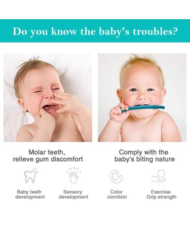 Buy Baby Bite Tube & Soft Food Silicone Toy for Toddlers | Sensory Exploration & Teething Relief - 0-6 Months (Blue & Pink) | International Shipping - Buy Online on SooperMarket.com