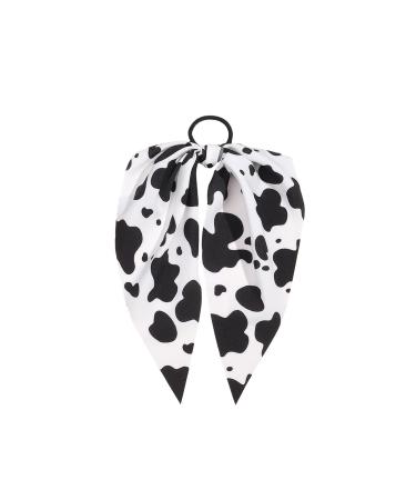 cow print Hair headband Rabbit Bunny Ear Bow Bowknot Scrunchie Ponytail Scarf Scrunchies for Women Girls
