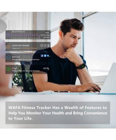 Wafa Fitness Tracker with Heart Rate Blood Pressure Monitor - Waterproof Smart Watch for Kids Women and Men - Activity Tracking Pedometer Watch - Green - Buy Online on SooperMarket.com