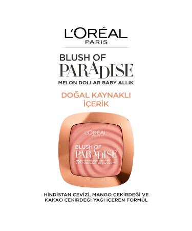 L'Or al Paris Melon Dollar Baby Blush 03 Watermelon Addict - Buy Online | International Shipping - 9g Pack - Buy Online on SooperMarket.com
