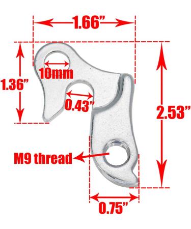 2 Pcs Universal Bicycle Derailleur Hanger Frame Gear Tail Hook - Silver Tone - Buy Online on SooperMarket.com