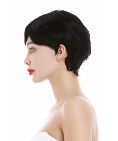 WIG ME UP DP-HH-1 Human Hair Wig for Women & Men - Short Pixie Wavy Black Style - International Shipping Available - Buy Online on SooperMarket.com