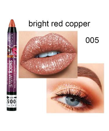 Go Ho 2PCS Shimmer Eyeshadow Sticks - Long Lasting Ultra Pigmented Eye Shadow in Shiny Bronze & Bright Red Copper - Buy Online on SooperMarket.com