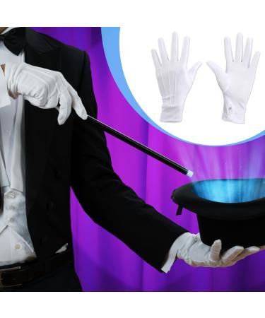 FAST-FX 2 Pairs of White Stitched Cotton Gloves Costume Gloves Soft Moisturizing Gloves for Wedding Server Parade Formal Guard Police Formal Tuxedo Jewelry Inspection - Buy Online on SooperMarket.com