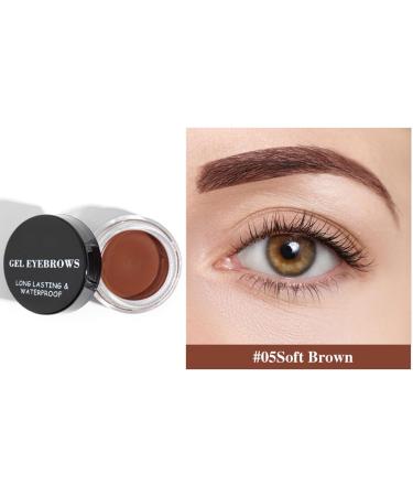 Colorful eyebrow cream waterproof three-dimensional stereotypes above the color eyebrows (05) - Buy Online on SooperMarket.com