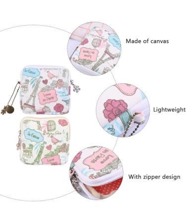 EXCEART 2pcs Sanitary Napkin Storage Bag - Zippered Nursing Pad & Tampon Organizer Pouch for Girls & Women - Buy Online on SooperMarket.com