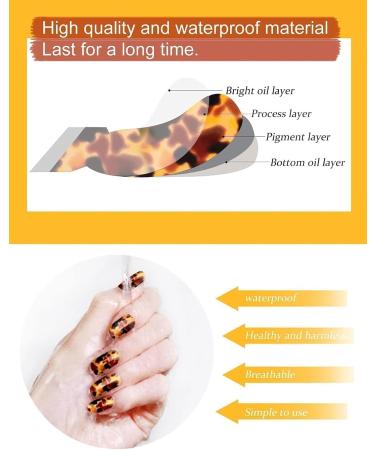 Kalolary Gel Nail Polish Strips Nail Gel Art Sticker Waterproof Full Nail Wraps Decal Sets with Scissors Nail File and Stick for Women Girls Nail Art Decor (UV/LED Lamp Required)-13 - Buy Online on SooperMarket.com