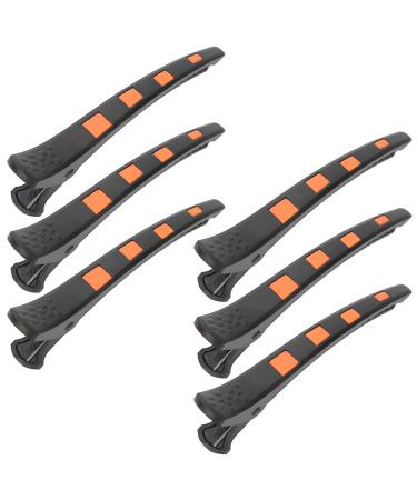 Duckbill Hair Clip Safe DIY Craft Convenient for Use Sectioning Clips No Slip for Salon Hair Styling for Applying Facial for Haircut(Orange)