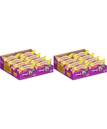 Whiskas crunchy pockets cat snack with chicken and cheese taste 8x60g (16 packs) - Different product packaging available crispy pockets chicken and cheese 8x60g (pack with 2)