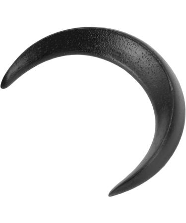 Moon Hair Stick Accessories Carved Fashion Wooden Lightweight Safe Moon Hair Fork for Long Hair (Black) - Buy Online on SooperMarket.com