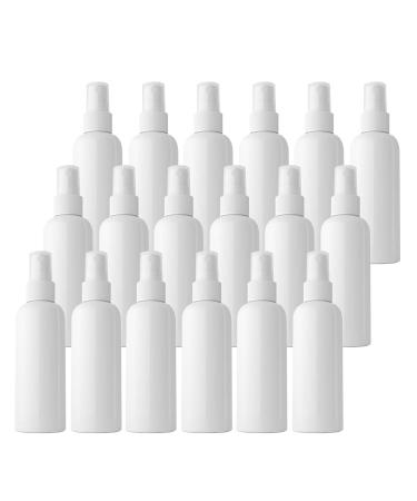 TIANZD 24 Pieces Empty 100 ml White Plastic PET Fine Mist Spray Bottles with White Pump Portable Sprayer for Perfume Water Cosmetic Travel Containers Refillable 2x Funnel