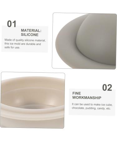 Abaodam 1pc Ice Hockey Mold Silicone Mold Silicone Tray Ice Cube Balls Ice Tray Ice Cube Mold Tool Baby Puck 8.5X5.4X5.4CM Grey - Buy Online on SooperMarket.com