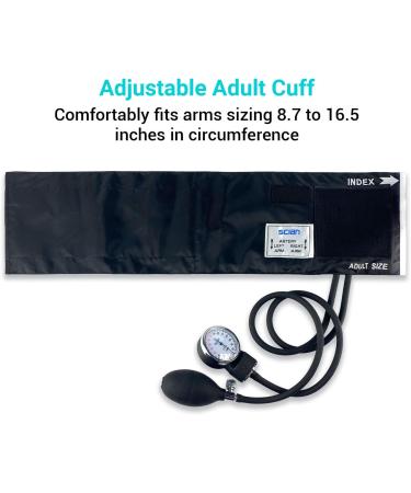 Scian Manual Blood Pressure Monitor - Professional Emergency Kit with Double-Head Stethoscope & Adult Cuff (22-42 cm) - International Shipping Available - Buy Online on SooperMarket.com