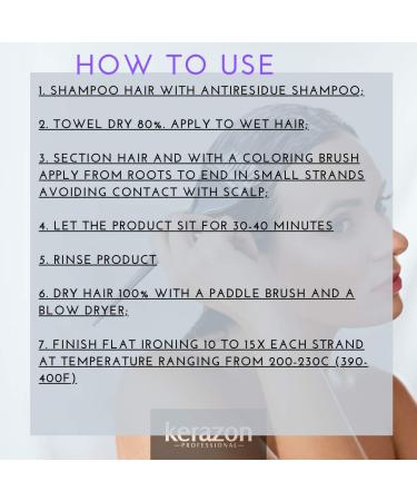 KERAZON Blonde Brazilian Hair Botox Treatment Purple Mask - Platinum & Silver Effect for Smoothing, Hydration, Anti-Brass, Volume & Frizz Control - Buy Online on SooperMarket.com