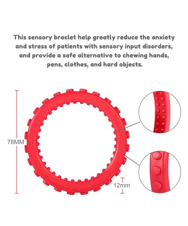 Baby Tooth Chew Toy - Food-Safe Silicone for Sensory Needs | Perfect for Autism SPD ADHD - 2 Pack Red/Green - Buy Online on SooperMarket.com