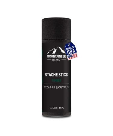 Mountaineer Brand Stache Stick | Mustache Wax for Men | 100% Natural Beeswax and Plant Based Oils | Grooming Beard Moustache Wax | Strong Hold | Smooth Condition Styling Balm | Timber 1.5oz