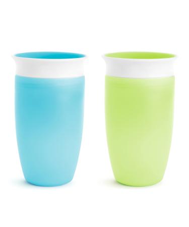 Munchkin Miracle 360 Toddler Sippy Cup Green/Blue 10 Oz 2 Count Blue/Green