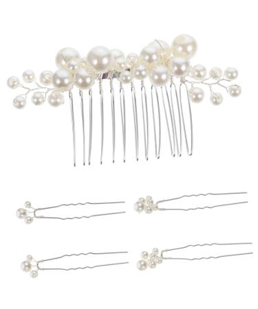 Mikinona 1 Set Bride Headpiece Wedding Hairpin Bride Hair Comb Wedding Hair Accessories for Brides Pearl Hair Pin Hair Comb for Girl Headpieces for Wedding Pearl Hair Combs