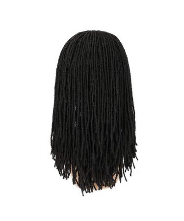 Lady Miranda Black Dreadlock Headband Wig for Women and Men - Medium Twist Afro Synthetic Dreadlock Wig - Buy Online on SooperMarket.com