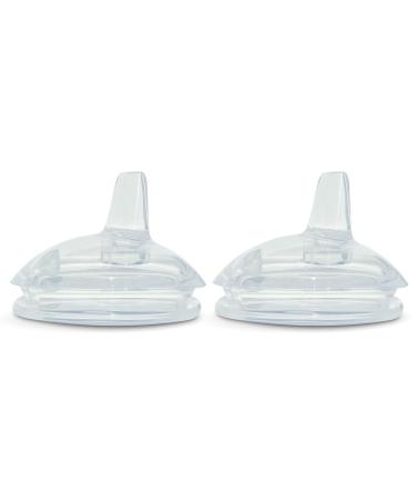Sippy Spout Nipples for Comotomo Baby Bottle and Mason Baby Bottle | 2-Count | Food Grade Silicone | BPA-Free | Spill-Proof (Variable Flow)