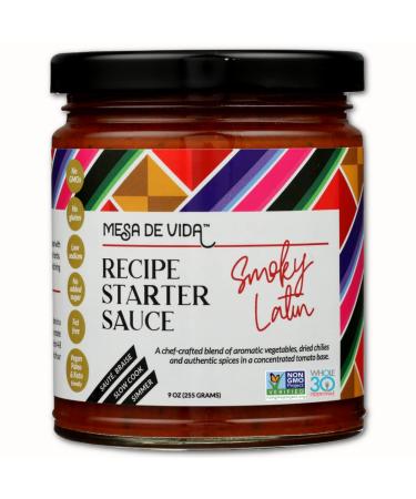 Smoky Latin Cooking Sauce & Seasoning Sauce | Whole30 Approved Gourmet Recipe Starter Blend - Vegan, Vegetarian, Plant-Based, & Paleo – 9 oz Jar