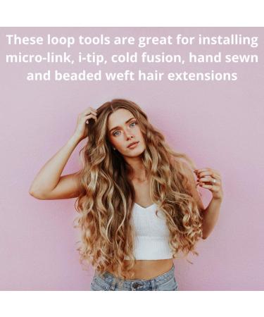 Set of 5 Wooden Loop Needle Threaders for Hair & Feather Extensions - Hair Extension Tool for Microlink Beads and Feathers - Buy Online on SooperMarket.com