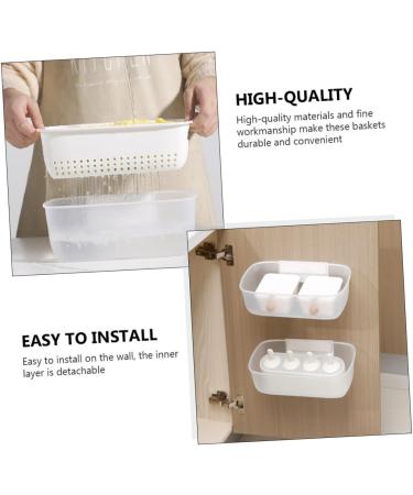 2pcs Double Layer Drainer Basket Multifunction Breakfast Basket - Buy Online on SooperMarket.com
