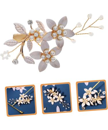 Didiseaon Bride Wedding Hairpin Rose Hair Clip Bride Accessories Flower Clip Bridesmaid Hair Accessories Gold Headpiece Bridal Hair Clip Wedding Headpiece Issue Card Temperament Rhinestone - Buy Online on SooperMarket.com