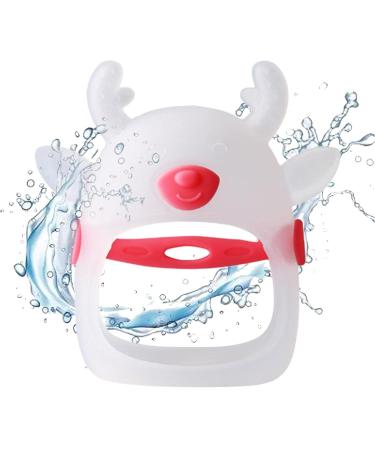 Neamou Red Silicone Brain Shape Teether for Infants - Soothing Gum Relief & Hand Pacifier (4-8 Months) - Buy Online on SooperMarket.com