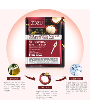 Moisturizing Mask 8 Pieces Fruit Face Mask Face Mask Sheet Moisturizing Facial Tissue Beauty Mask Face Mask Nourishing Soothing Care for All Skin Types Type 2 - Buy Online on SooperMarket.com