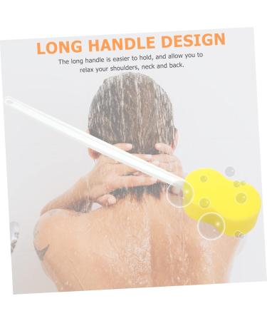 Mikinona Long Handle Bath Sponge Shower Scrubbing Brush Massaging Showerhead Men Body Wash Sponges for Bathing Shower Scrub Brush for Body Mens Shower Gel Exfoliating Bath Scrubber Pp - Buy Online on SooperMarket.com