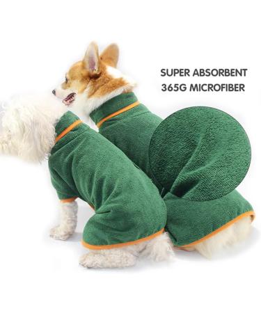 DLMLEMU Super Absorbent Pet Bathrobe - Fast Drying Towel with Adjustable Strap Hood for Dogs & Cats - Buy Online on SooperMarket.com