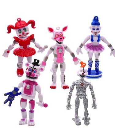 5PCS Night Bear Mini Figures Night Bear Cake Toppers Cake Decoration Mini Freddy's Figures Set for Boys Girls Birthday Party Babay Showers Celebration Supplies